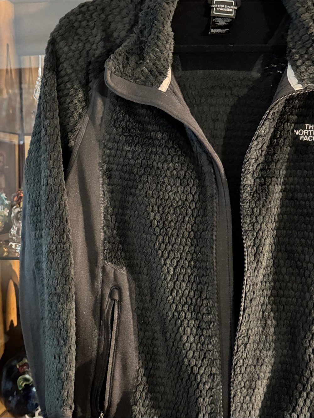 The North Face Women's Black Teddy Fleece Jacket - full zip - Picture 8 of 11